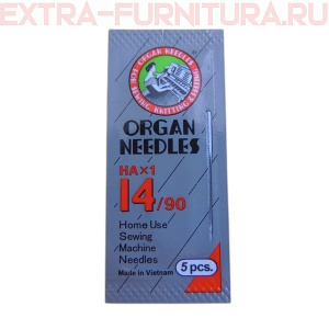 Иглы Organ универсальные для БШМ № 90 (мягкая упаковка), уп.5шт.