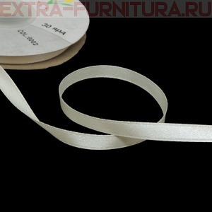 Лента атласная  6 мм  цв.002 молоко рул. 27,42м