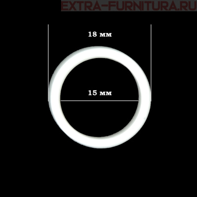 Кольцо для бюстгальтера,металл, арт.TBY-H14, диам.15мм цв. белый, уп.100шт