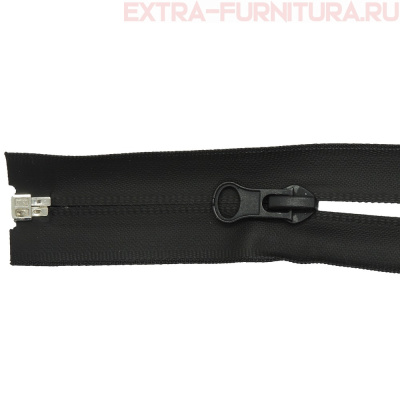 Молния спираль Т7 водонепроницаемая, дл. 80 см, цв. черный, LOGO, арт.NEW-21