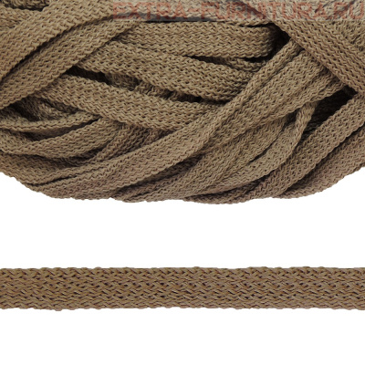 Шнур 34Ф плоский шир.7мм, цв.бежевый темный 32, уп.200м