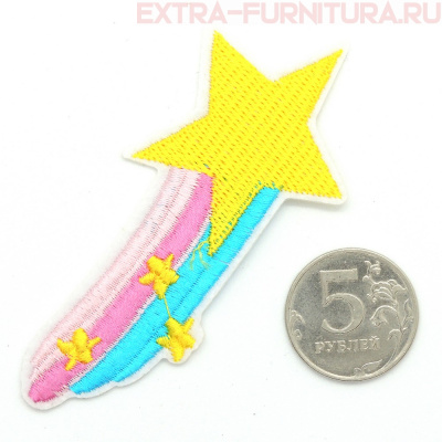 Термоаппликация Радуга из звезды