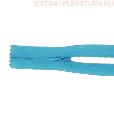 Молния потайная  № 3, 20 см, цв. 206 голубой п/э пл.9,3 гр/м